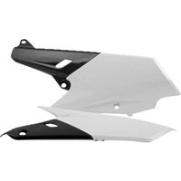 Image of 8607000002 - Polisport Side Panels For Yamaha WRF250 2015-2019 - Black/OEM/White