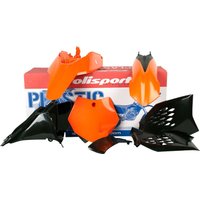 Image of 90201 - Polisport Plastics Kit For KTM SX65 2009-2011 - OEM Black/Orange
