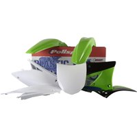 Image of 91566 - Polisport Plastics Kit For Kawasaki KXF450 2009-2011 - OEM Black/Green/White
