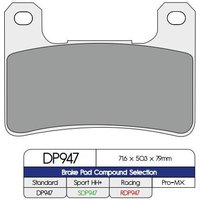 DP947 - DP Brakes Standard Sintered Metal Brake Pads For Suzuki DL 1000 ABS 2014-2019 Front