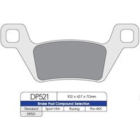 DP521 - DP Brakes Standard Sintered Metal Brake Pads For Kymco MXU 550 I 4X4 Rear