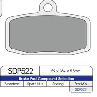 DP552 - DP Brakes Standard Sintered Metal Brake Pads For Yamaha CZD 300 A 2017-2022 Front