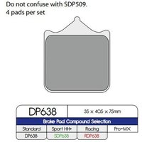 DP638 - DP Brakes Standard Sintered Metal Brake Pads For Husqvarna 701 Supermoto 2016-2020 Front