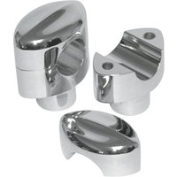 LA-7404-01 - LA Choppers Hefty Smooth Handlebar Risers for 1-1/4" Handlebars For Suzuki C 50 2005-2025 38.1 mm (1-1/2") - Chrome