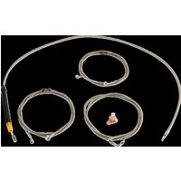 LA-8059KT-08 - LA Choppers Standard Stainless Braided Handlebar Cable/Brake Hose Kit For Harley Davidson FLHX 1923 ABS 2024-2025 Standard - Clear-Coated
