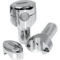 LA-7404-03 - LA Choppers Hefty Straight Handlebar Risers for 1-1/4" Handlebars For Suzuki C 50 2005-2025 76.2 mm (3") - Chrome