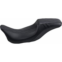 Image of LK-987DLGT2 - LE Pera Outcast Daddy Long Legs Seat For Harley Davidson FLH 1868 ABS 2021 Black Inlay/Double Diamond/Perforated - Black