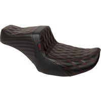 Image of LV-587DD-R01 - LE Pera Tailwhip Seat For Harley Davidson FLHX 1750 ABS 2023 Double Diamond - Black/Red
