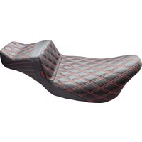 Image of LK-587DLDD-RED - LE Pera Tailwhip Daddy Long Legs Seat For Harley Davidson FLH 1868 ABS 2021 Double Diamond - Black/Red