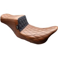 Image of LK-587TDV01 - LE Pera Tailwhip Seat For Harley Davidson FLH 1868 ABS 2021 Double Diamond - Black/Brown