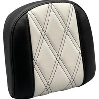 Image of L-SBP03GT/HR1 - LE Pera Sissy Bar Pad For Harley Davidson FLDE 1750 ABS 2018-2020 GT 1/HR 1 Inlay 19 cm (7-1/2") - Black/White