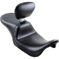 Image of LK-567BR - LE Pera Daytona 2 Up Seat With Backrest Pad For Harley Davidson FLHR 1584 2008-2011 Smooth - Black
