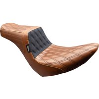Image of LYR-580TDV01 - LE Pera Tailwhip Seat For Harley Davidson FLSB 1750 ABS 2018-2021 Double Diamond - Black/Brown