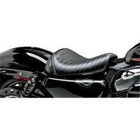 Image of LK-006PT - LE Pera Bare Bones Solo Seat For Harley Davidson XL1200C 2004-2019 Pleated - Black