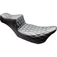 Image of LK-587DLDD-GN08 - LE Pera Tailwhip Daddy Long Legs Seat For Harley Davidson FLH 1868 ABS 2021 Double Diamond - Black/Green
