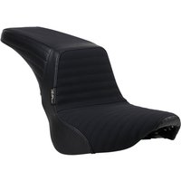Image of LYR-590PTGP - LE Pera Kickflip Seat For Harley Davidson FLSB 1750 ABS 2018-2024 Pleated w/Gripp Tape - Black
