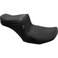 Image of LV-587BW - LE Pera Tailwhip Seat For Harley Davidson FLHX 1750 ABS 2023 Basketweave - Black