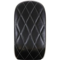 Image of LY-007PDMWTP - LE Pera Bare Bones Series Pillion Pad For Harley Davidson FLSL 1750 ABS 2018-2021 Diamond Stitch White Pipping - Black