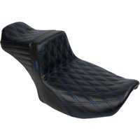 Image of LV-587DLDD-BE01 - LE Pera Tailwhip Daddy Long Legs Seat For Harley Davidson FLHX 1750 ABS 2023 Double Diamond - Black/Blue