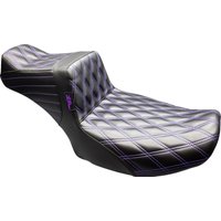 Image of LV-587DLDD-P01 - LE Pera Tailwhip Daddy Long Legs Seat For Harley Davidson FLHTK 1868 ABS 2023-2024 Double Diamond - Black/Purple