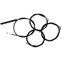 LA-8059KT2-19B - LA Choppers Complete Black Vinyl Braided Handlebar Cable/Brake Hose Kit For Harley Davidson FLHRXS 1868 ABS 2024 45.5 cm - 51 cm (18" - 20") - Black/Clear-Coated