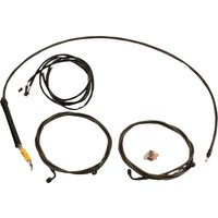 LA-8059KT3-16M - LA Choppers Midnight Complete Plug-and-Play Cable Kit For Harley Davidson FLHRXS 1868 ABS 2024 38 cm - 43 cm (15" - 17") - Black/Clear-Coated