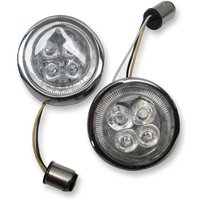 Image of 45400 - Ciro Fang Signal Light Inserts For Harley Davidson FLD 1690 2012-2013 Front
