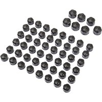 Image of 70025 - Ciro Engine Bolt Cover Caps For Harley Davidson FLHR 1450 1999-2006 Diamond-Cut/Crown - Black