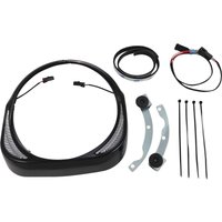 Image of 45211 - Ciro Fang Headlight Bezels For Harley Davidson FLHT 1340 1996-1998 Black Clear