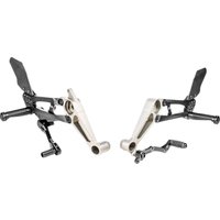 Image of FXR-A03-B - Gilles FXR Rearset For Aprilia RS 660 ABS 2021-2026 - Black/Silver
