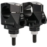 Image of 2DGT-02-09 - Gilles 2D.GT Handlebar Risers For Yamaha XJR 1200 1995-1998 - Black