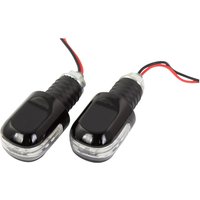 Image of BEWLED20 - Bike It Black 18mm Bar Ends With Amber LED Indicators