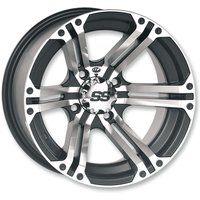 Image of 1228368404B - ITP SS212 Alloy Wheel For Can Am Commander 1000 EFI 2011-2017 Fits Front Or Rear 12x7" - Black/Clear-Coat/Silver