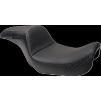 Image of 4683A-SLYFOX - Slyfox The Drifter Seat For Harley Davidson FXD 1340 1996-1998 Black Logo/Carbon Fiber/Smooth - Black