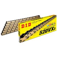Image of 4525516319140 - DID 520VX3 Chain 98 Links - Gold/Steel