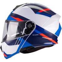 Image of MT Genesis R Cheeky A7 Motorcycle Helmet Gloss White Blue Red
