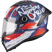 Image of MT Stinger 2 Youth Rocket C17 Motorcycle Helmet Matt Blue Red White