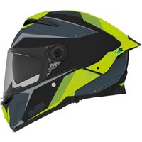 Image of MT Thunder 4 R Wind Tunnel B3 Motorcycle Helmet Matt Black Fluo