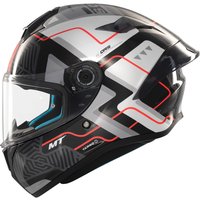 Image of MT Targo S Brik C0 Gloss Motorcycle Helmet Black/White