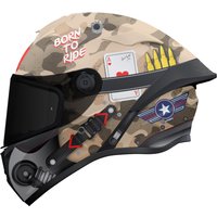 Image of MT Targo S Patton A2 Motorcycle Helmet Matt Sand Camo