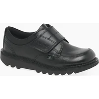 Kickers Boy's Kick Scuff Lo Boys Junior School Shoes - Black - Size: 2 (older)/F (Standard)