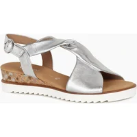 Gabor Women's Rich Womens Sandals - Silver - Size: 7.5