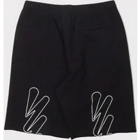 OFF-WHITE Men's Wave Outline Diag Sweatshorts Black - Size: 33/32/32