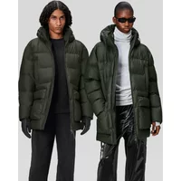 Men's Rains Alta Long Puffer Cargo Jacket - 03 Green - Size: 40/Regular