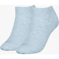 Women's Tommy Hilfiger 2 Pack Trainer Womens Ankle Socks Light Blue - Size: 6.5/6/8/7.5/7
