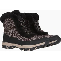 Women's Mountain Warehouse Womens/Ladies Ohio Leopard Print Thermal Snow Boots - Black - Size: 6