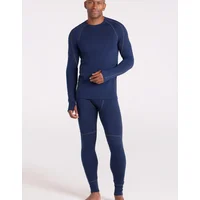 Men's Mountain Warehouse Mens Asgard Merino Wool Base Layer Set - Navy - Size: XS