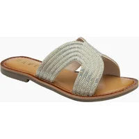 Ravel Women's Wiske Womens Sandals - Diamante Silver Leat - Size: 6