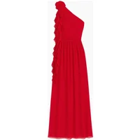 RO&ZO Women's Isla Red Corsage One Shoulder Dress - Size: 6
