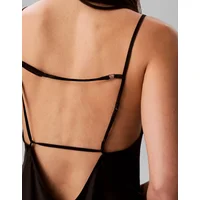 Women's Calvin Klein SATIN CHEMISE Womens Nightdress Black - Size: 6